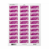 Schattigee Daisies Gouache Custom Fuchsia Retourad Etiket (Full Sheet)