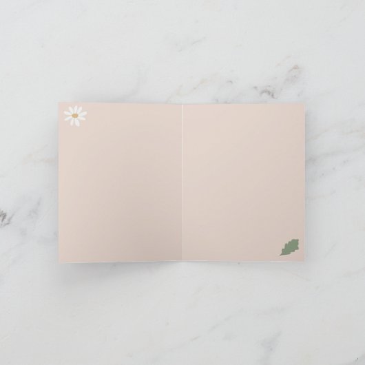 Schattigee Daisy Bloemen Bloemen & Greenery Meisje Kaart (Binnen)