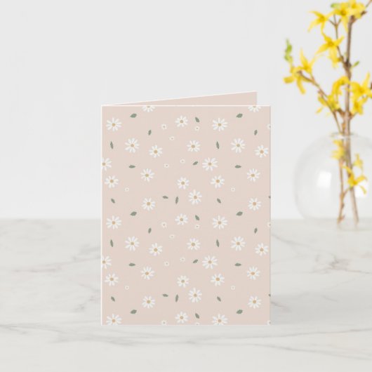 Schattigee Daisy Bloemen Bloemen & Greenery Meisje Kaart (Gele Bloem)