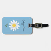 Schattigee Daisy Bloemen Charm Aangepaste tekst Bagagelabel (Voorkant horizontaal)