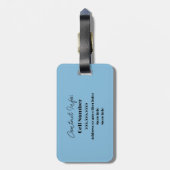 Schattigee Daisy Bloemen Charm Aangepaste tekst Bagagelabel (Achterkant verticaal)