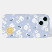 Schattigee Daisy Bloemen Custom Monogram Case-Mate iPhone Case (Achterkant (horizontaal))