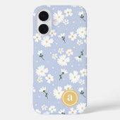 Schattigee Daisy Bloemen Custom Monogram Case-Mate iPhone Case (Achterkant)