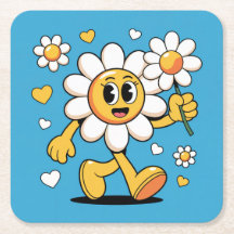 Schattigee Daisy Blue Onderzetter Set