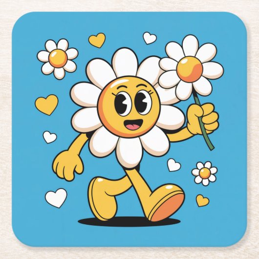 Schattigee Daisy Blue Onderzetter Set (Voorkant)