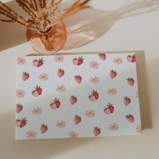 Schattigee Daisy en Aardbei Eerste Verjaardag Gastenboek