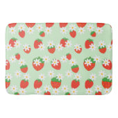 Schattigee Daisy Flower aardbeien kerstpatroon Badmat (Voorkant)