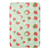 Schattigee Daisy Flower aardbeien kerstpatroon Badmat (Voorkant Verticaal)