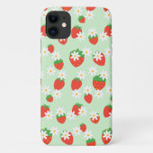 Schattigee Daisy Flower aardbeien kerstpatroon Case-Mate iPhone Case (Achterkant)