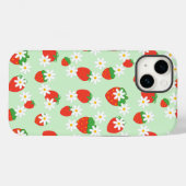Schattigee Daisy Flower aardbeien kerstpatroon Case-Mate iPhone Case (Achterkant (horizontaal))