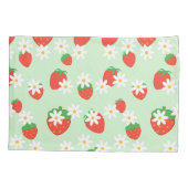 Schattigee Daisy Flower aardbeien kerstpatroon Kussensloop (Achterkant)