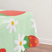 Schattigee Daisy Flower aardbeien kerstpatroon Tafelkleed (Voorbeeld)