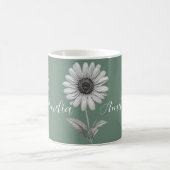 Schattigee Daisy Flower Boho Green Koffiemok (Center)