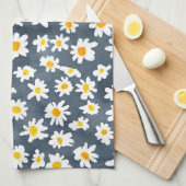 Schattigee Daisy Flower Botanische kinder patroonv Theedoek (Quarter Fold)