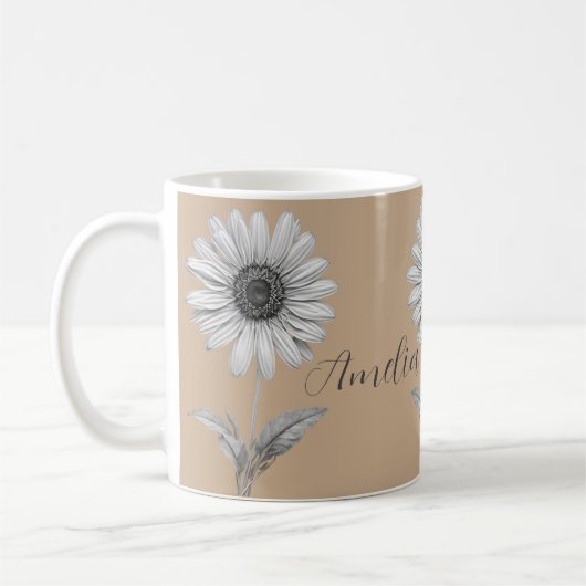 Schattigee Daisy Flower  Koffiemok (Links)