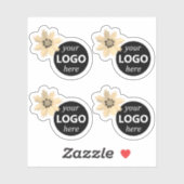 Schattigee Daisy Flower Zonnebloem met Logo of Afb Sticker (Vel)