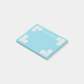 Schattigee Daisy Flowers Aqua Blue Post it Notes (Schuin)