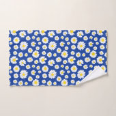 Schattigee Daisy Flowers op blauwe achtergrond Bad Handdoek (Handdoek)