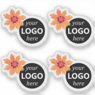 Schattigee Daisy Flowers Perzik Roze Sinaasappel R Sticker
