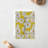 Schattigee Daisy Patterned Dank je wel Notitiekaartje (Voorkant / Achterkant in situ)