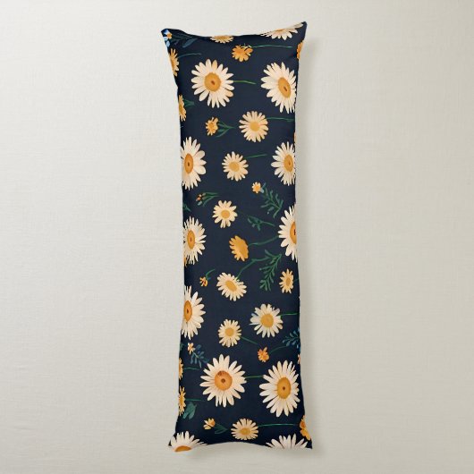 Schattigee Daisy Patterns Body Kussen (Achterkant (Verticaal))