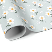 Schattigee Daisy White Paascadeau Verjaardag Cadeaupapier (Rol Hoek)