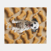 Schattigee Dalmatische gepersonaliseerde deken (Voorkant (Horizontaal))