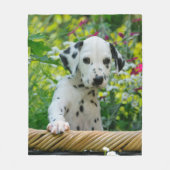 Schattigee Dalmatische Hond Puppy, comfort Fleece Deken (Voorkant)