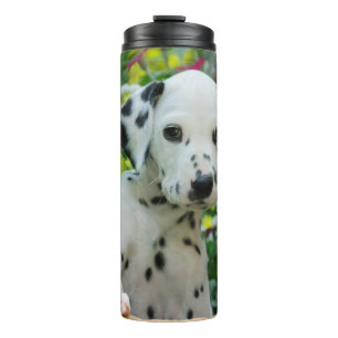 Schattigee Dalmatische Hond Puppy Huisdier Portret Thermosbeker