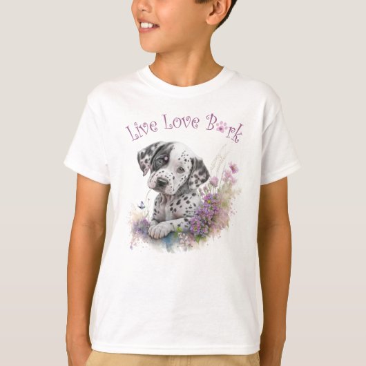 Schattigee Dalmatische hondenflora T-shirt (Voorkant)