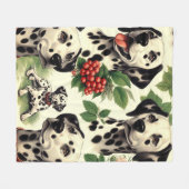  Schattigee Dalmatische Illustratie Fleece Deken (Voorkant (Horizontaal))