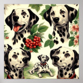 Schattigee Dalmatische Illustratie Poster (Voorkant)