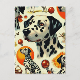Schattigee Dalmatische naadloos Briefkaart