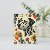 Schattigee Dalmatische naadloos Briefkaart (Staand voorkant)