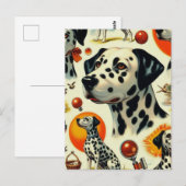 Schattigee Dalmatische naadloos Briefkaart (Voorkant / Achterkant)