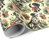 Schattigee Dalmatische naadloos Cadeaupapier (Rol Hoek)