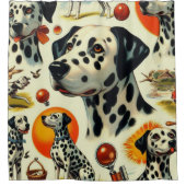 Schattigee Dalmatische naadloos Douchegordijn (Voorkant)