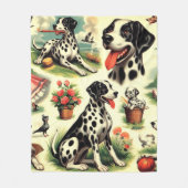  Schattigee Dalmatische naadloos Fleece Deken (Voorkant)