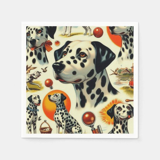Schattigee Dalmatische naadloos Servet (Voorkant)