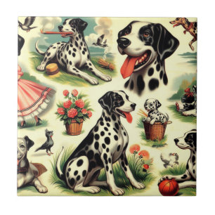  Schattigee Dalmatische naadloos Tegeltje