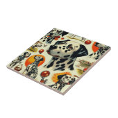 Schattigee Dalmatische naadloos Tegeltje (Zijkant)