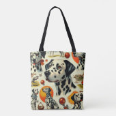Schattigee Dalmatische naadloos Tote Bag (Achterkant)