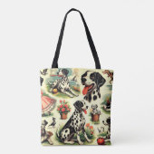  Schattigee Dalmatische naadloos Tote Bag (Achterkant)