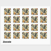 Schattigee Dalmatische naadloos Vierkante Sticker (Vel)