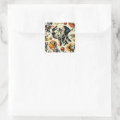 Schattigee Dalmatische naadloos Vierkante Sticker (Tas)