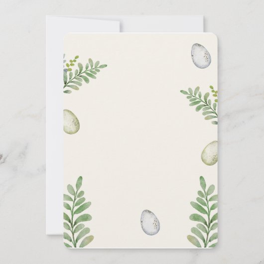 Schattigee Dalmatische Pasen Kaart (Achterkant)