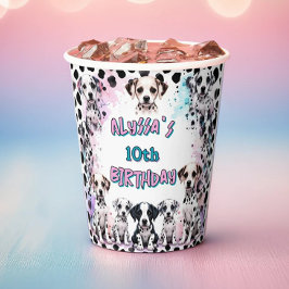 Schattigee Dalmatische Pastel Verjaardag Party Cup Papieren Bekers