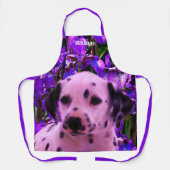 Schattigee Dalmatische Puppy Dog gepersonaliseerd Schort (Voorkant)