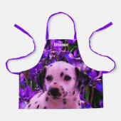 Schattigee Dalmatische Puppy Dog gepersonaliseerd Schort (Voorkant)