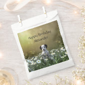 Schattigee Dalmatische puppy in madeliefjes Bedankzakje (Geknipt)